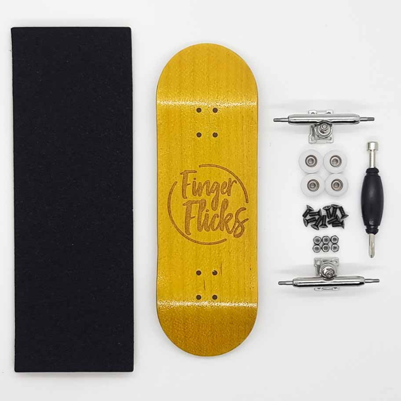 Finger flicks - Yellow Wooden Complete