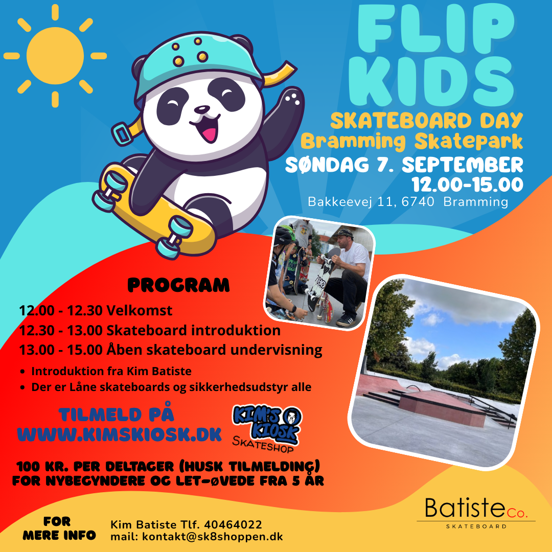 Bramming 7. sep 2025 - Flip Kids skateboard workshop