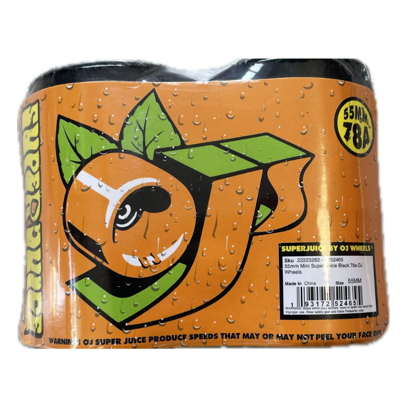 OJ Wheels Cruiser hjul 78a "SuperJuice" Sort - 55mm