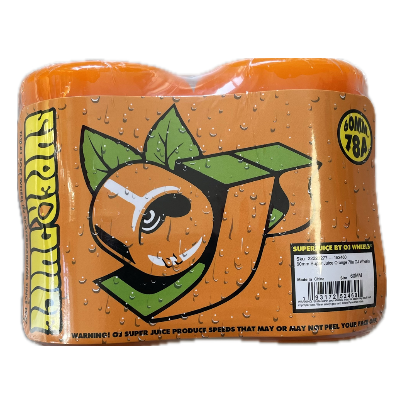 OJ Wheels Cruiser hjul 78a "SuperJuice" Orange - 60mm