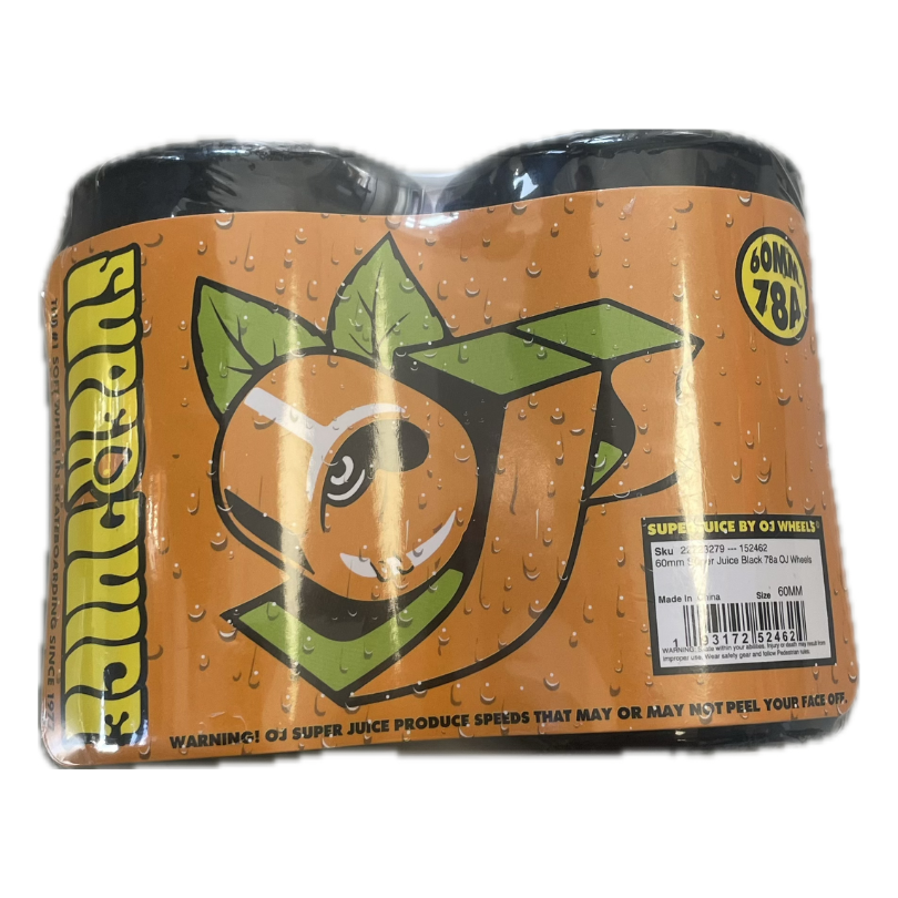 OJ Wheels Cruiser hjul 78a "SuperJuice" Sort - 60mm