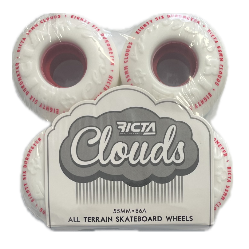 Ricta Cruiser hjul 86a "Clouds" Hvid/Rød 55mm