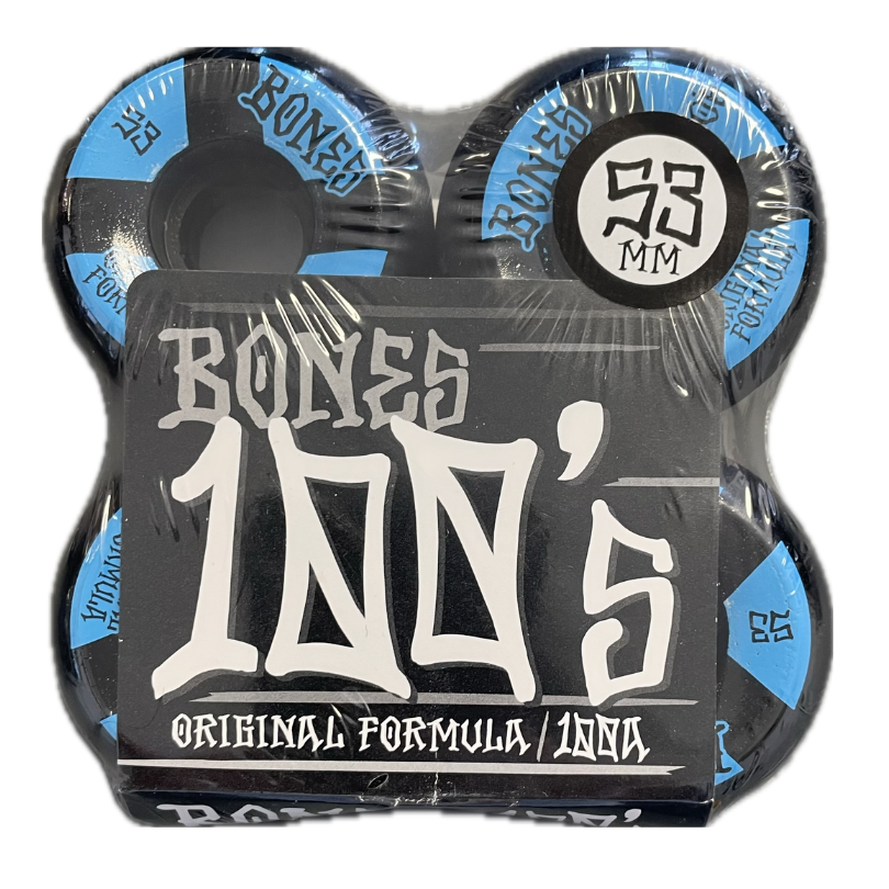 Bones skateboard hjul - 53mm 100A Original Formula sort/blå