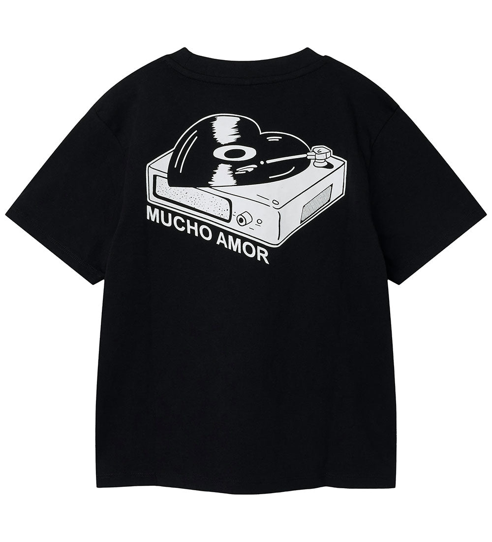 Name It Mucho Amor t-shirt - sort (kids)