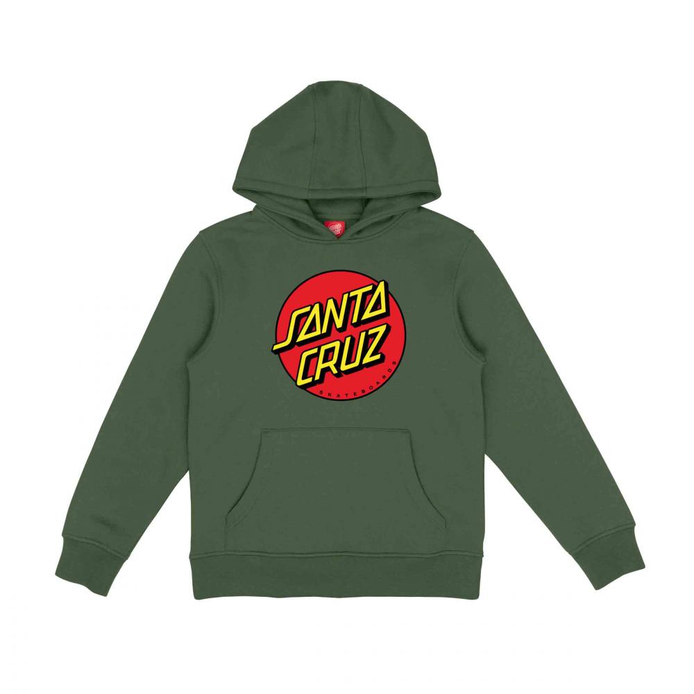Santa Cruz Hoodie "Classic Dot" - grøn (kids)