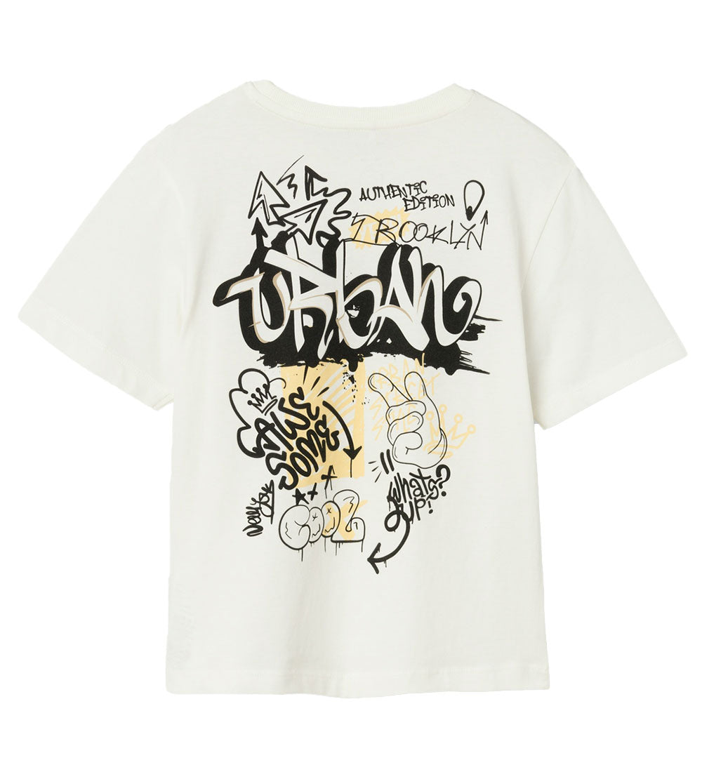 Name It OMG grafitti t-shirt - str. 128 hvid (kids)