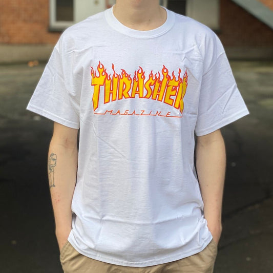 Thrasher Flame Logo t-shirt - Hvid