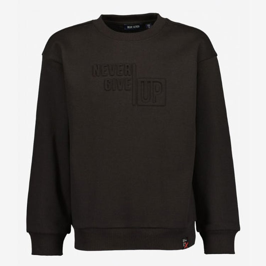 Sweatshirt 'Never Give Up' - sort (kids)