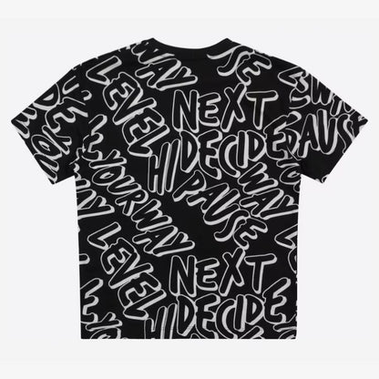 'Grafitti' t-shirt - sort/hvid str. 128 (kids)