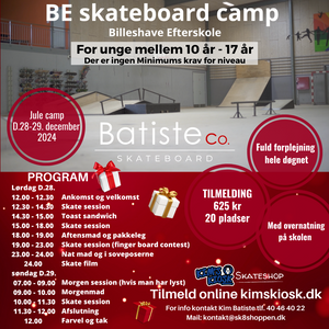 Batiste Co. Skateboard - BE Jule skateboard camp D.28-29. december 2024