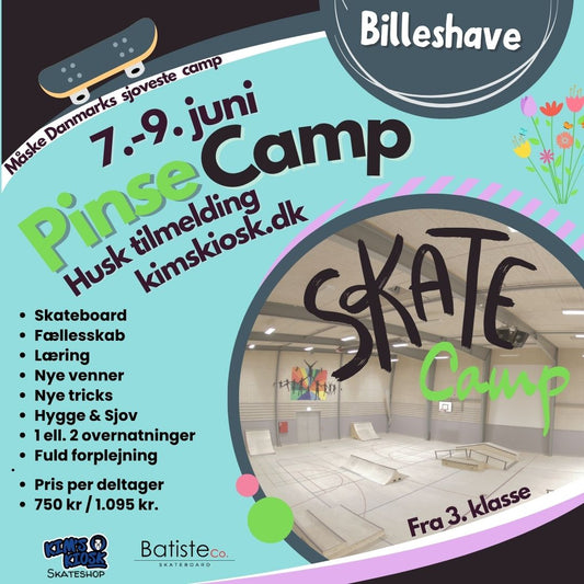 Skateboard camp 7.-9. juni i pinsen