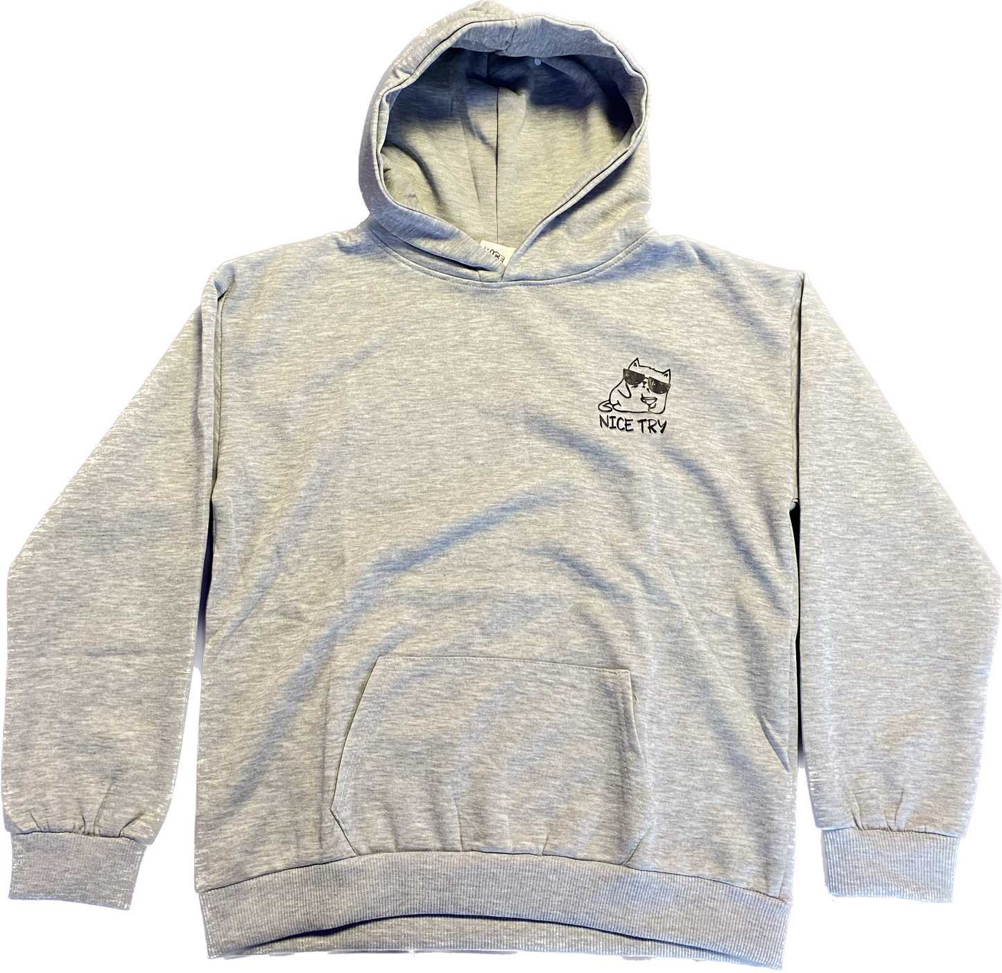 Nice Try 'original' Hoodie - Grå (kids)