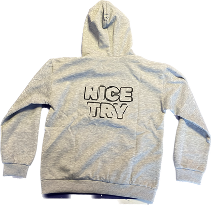 Nice Try 'original' Hoodie - Grå (kids)