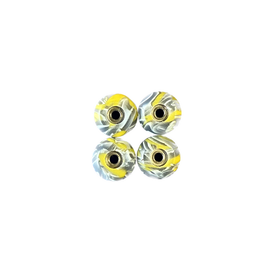 Fingerboard hjul med kuglelejer ltd. edition (Yellow swirl)
