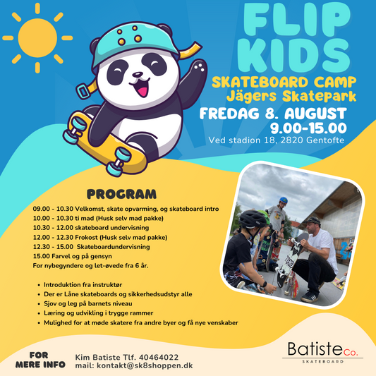 Flip Kids camp - Jägers skatepark 2025