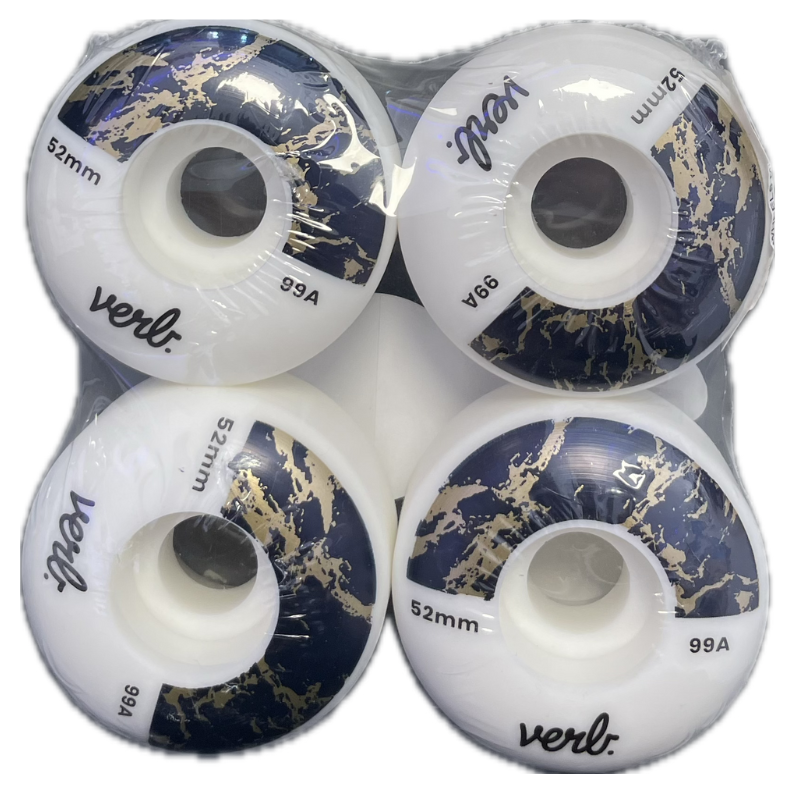 Verb - Dip Marble Wheels 52mm 99a Hvid/Sort/Guld