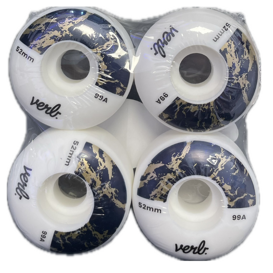 Verb - Dip Marble Wheels 52mm 99a Hvid/Sort/Guld