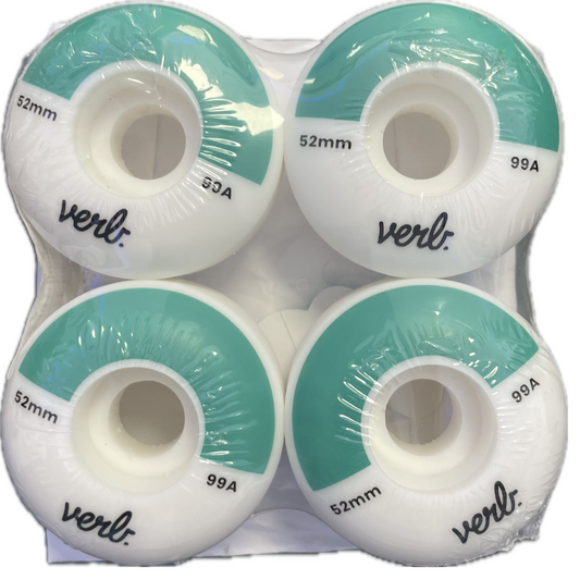 Verb - Dip Wheels 52mm 99a Hvid/Tyrkis