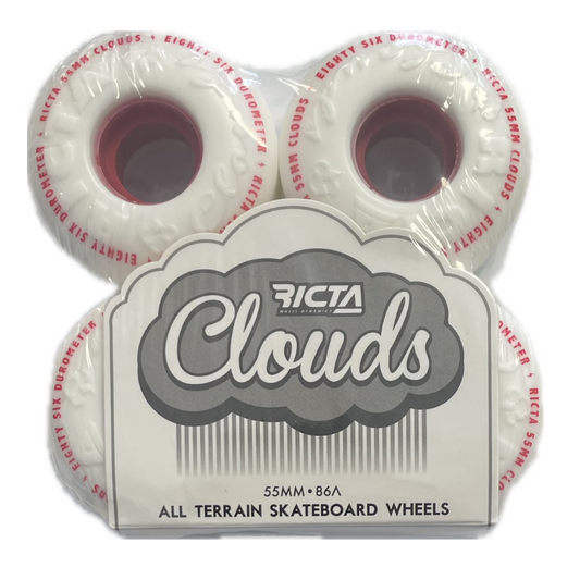 Ricta Cruiser hjul 86a "Clouds" Hvid/Rød 55mm