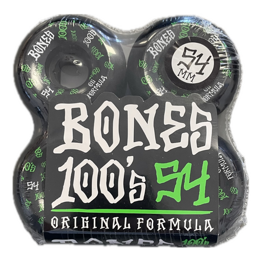 Bones skateboard hjul - 54mm 100A Original Formula grøn/sort