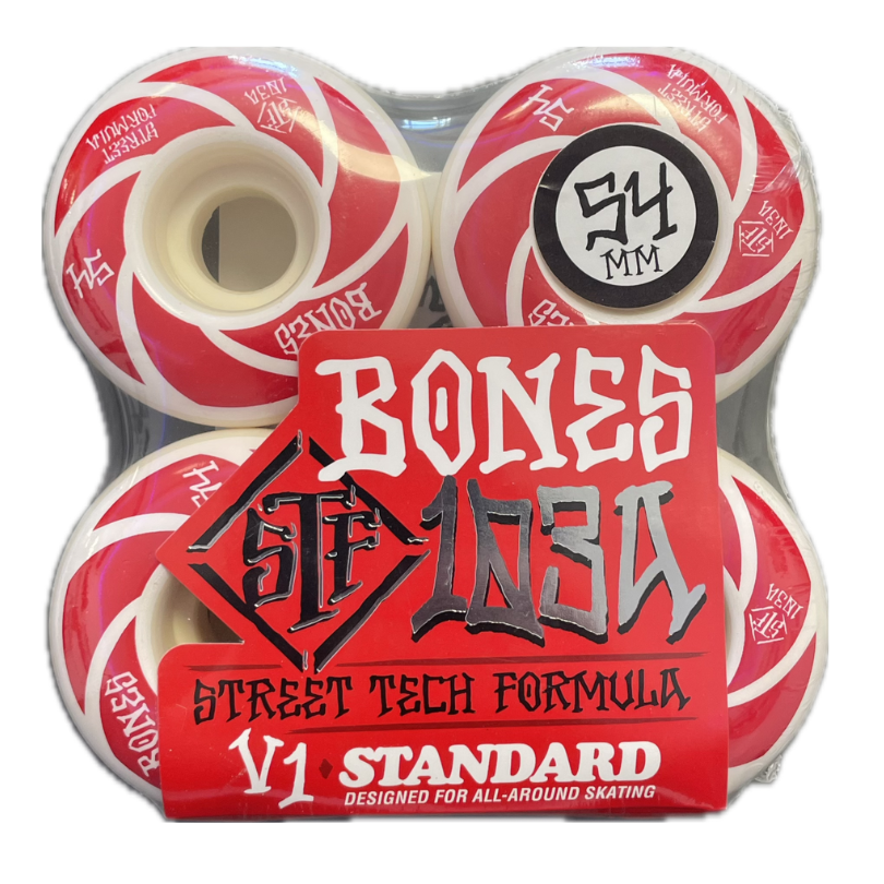 Bones - Patterns V1 Standard 54mm 99A Street Tech Formula Rød