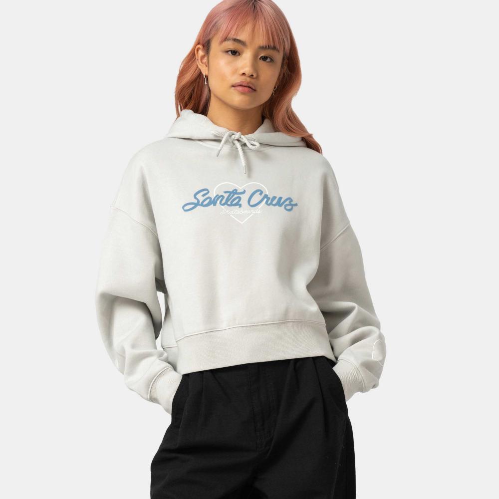Santa Cruz Women Hoodie Love Script (grå)