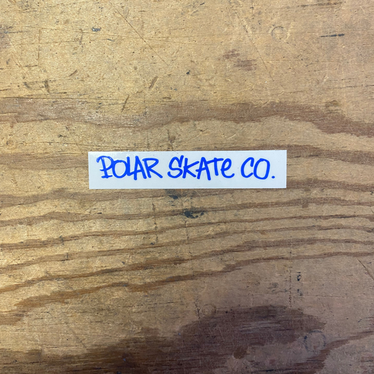 Polar Skate CO. blå (9x2)- Stickers