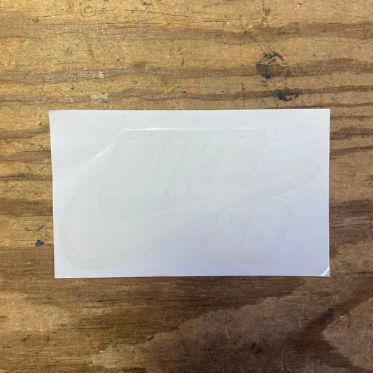 Nike SB Transparant/Hvid (11x6)- Stickers