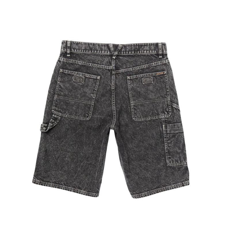 Volcom - Labored Denim Utility Short - LIGHT ACID BLACK