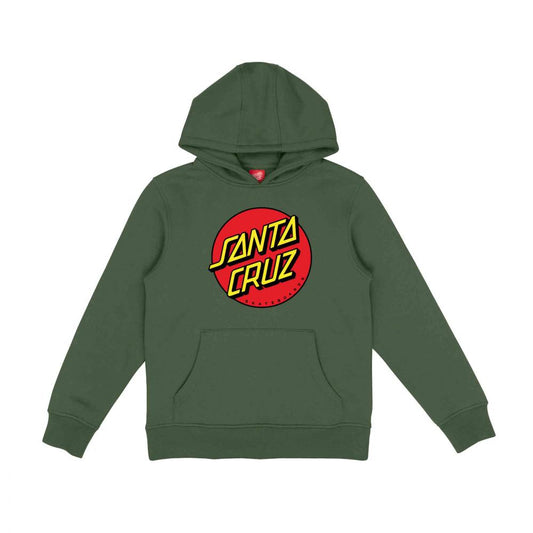 Santa Cruz Hoodie "Classic Dot" - grøn (kids)