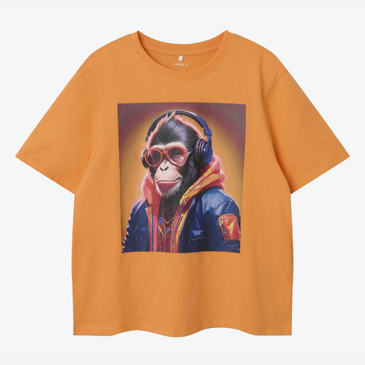 Kortærmet t-shirt med motiv - orange (kids)