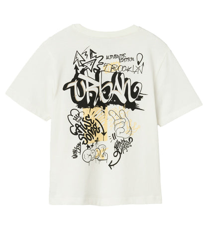 OMG grafitti t-shirt - str. 128 hvid (kids)