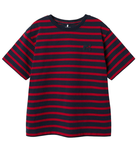 Stribet skate t-shirt - navy/rød (kids)