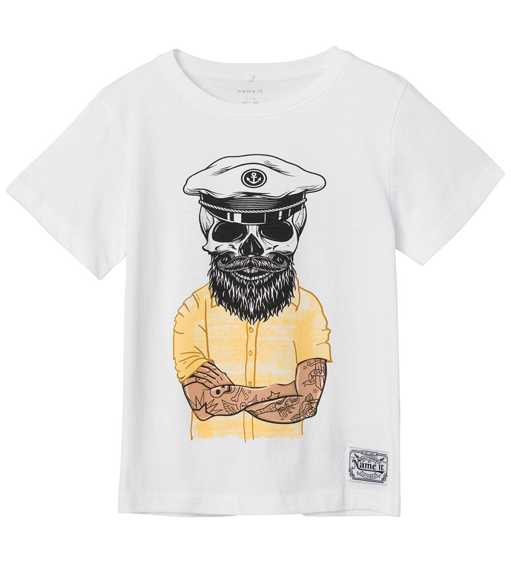 Skull sailor t-shirt - hvid (kids)