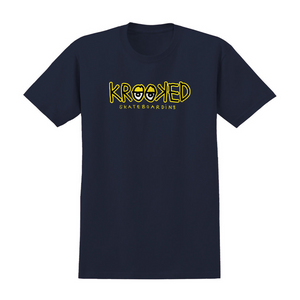 Krooked - Eyes Fill - T-shirt Navy