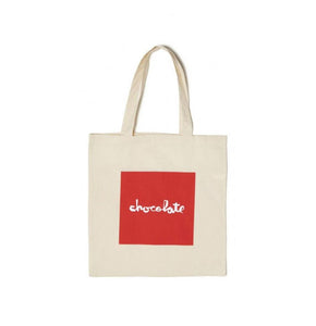 Chocolate - Red Square Tote Bag