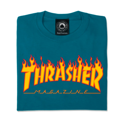 Thrasher Flame Logo t-shirt - Blå