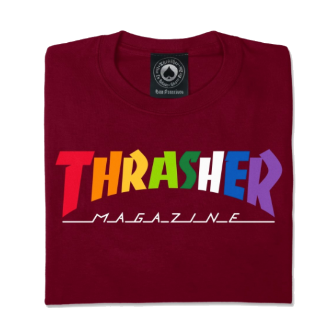 Thrasher Rainbow Mag t-shirt - Rød