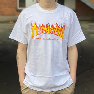 Thrasher "Flame Logo" hvid t-shirt