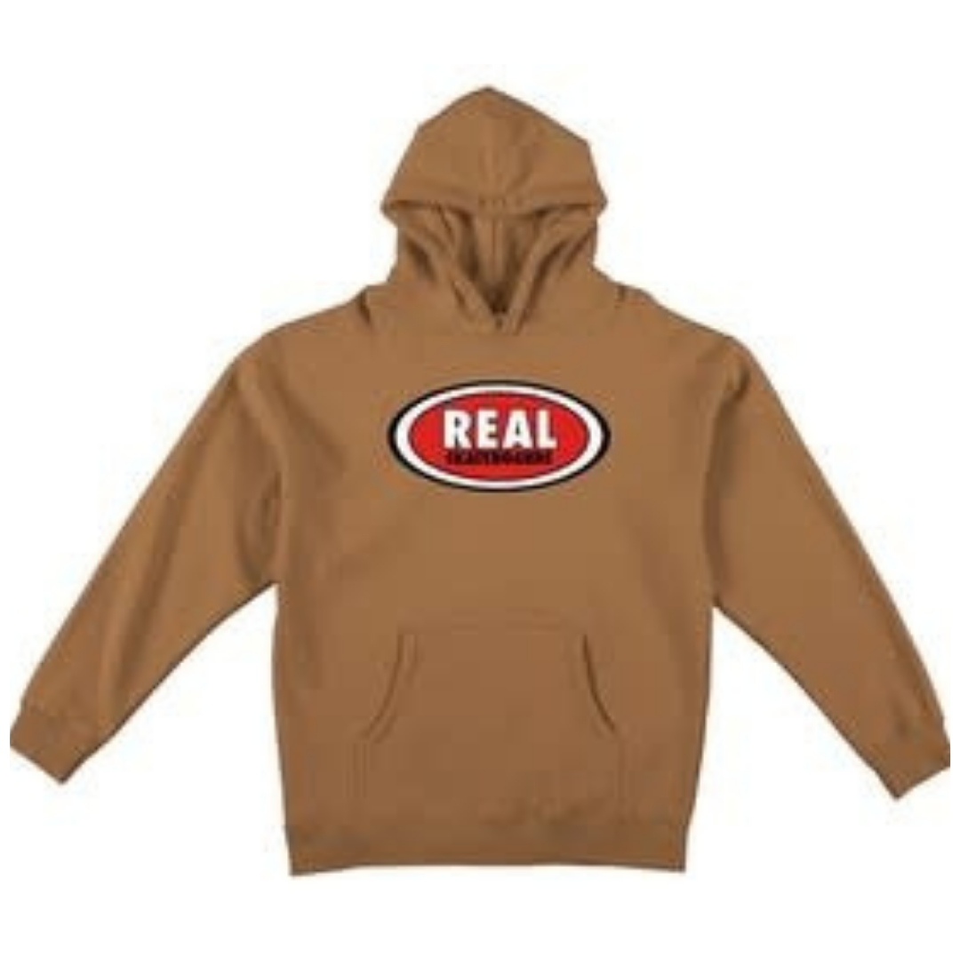 Real logo Hoodie - brun str. S