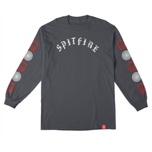 Spitfire Old E Combo Youth LS T-shirt - Charcoal Grey (Kids/Børn)