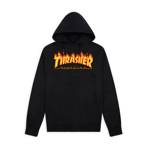 Thrasher "Flame Hood" sort hoodie