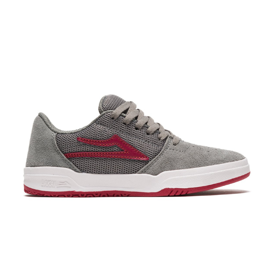 Lakai - Brighton "Kids" (Grey/Red Suede)