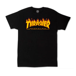 Thrasher "Flame Logo" Sort T-shirt